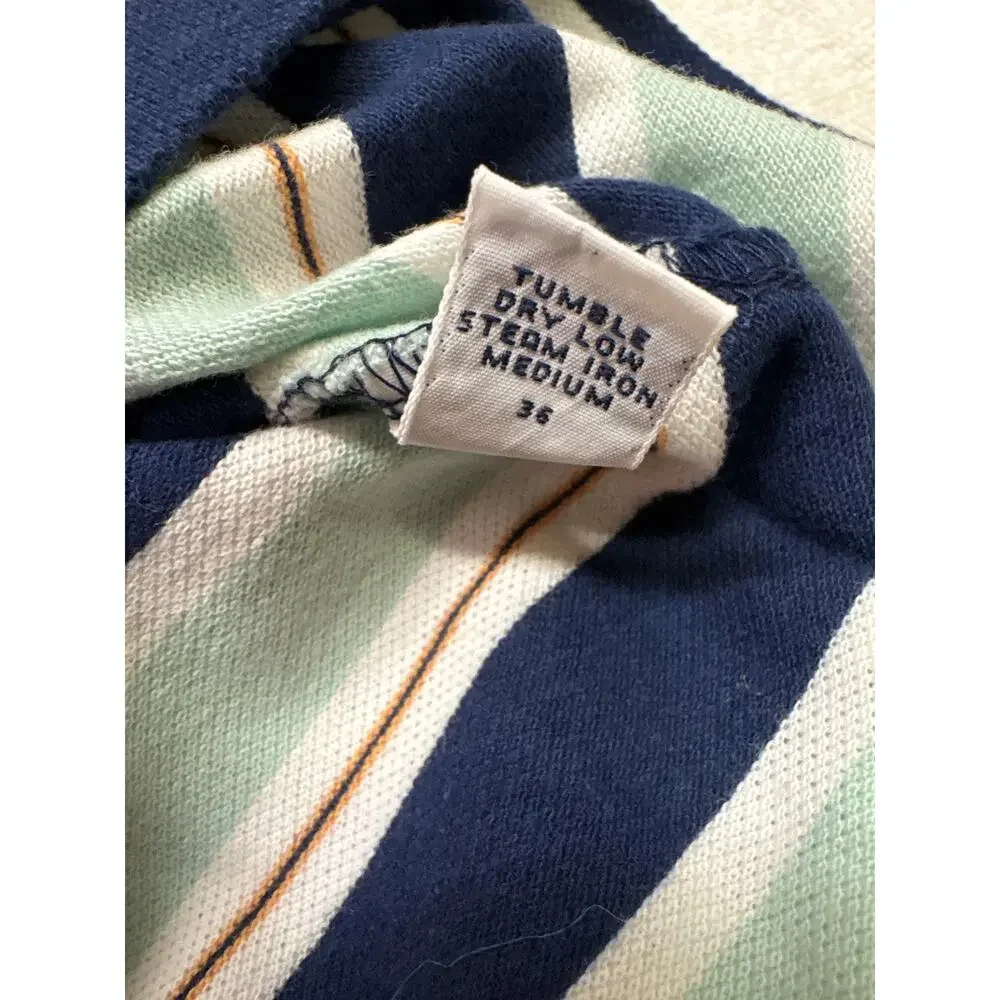 Vintage Polo Ralph Lauren Shirt Mens XL Blue Green Striped Short Sleeve Preppy